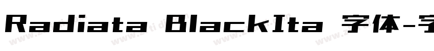 Radiata BlackIta 字体字体转换